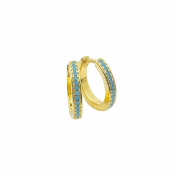 Maddie golden turquoise hoops