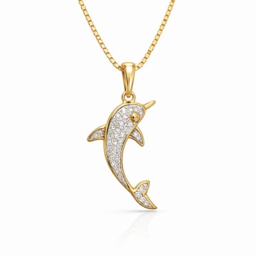 Delfin smykke, forgylt