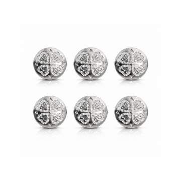 6 x knapp blomst - 17 mm, rhodinert