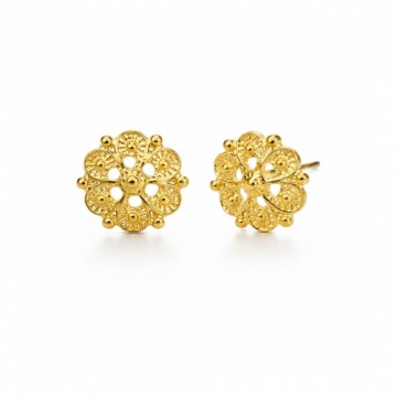 Ørepynt filigran studs, forgylt