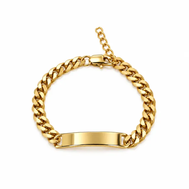 Panser ID-armbånd, gull