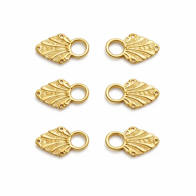 3 x maljer, forgylt